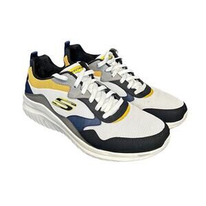 Skechers Ultra Flex 2.0 Constant Zeal Running Shoes Mens 9 White Multi Athletic